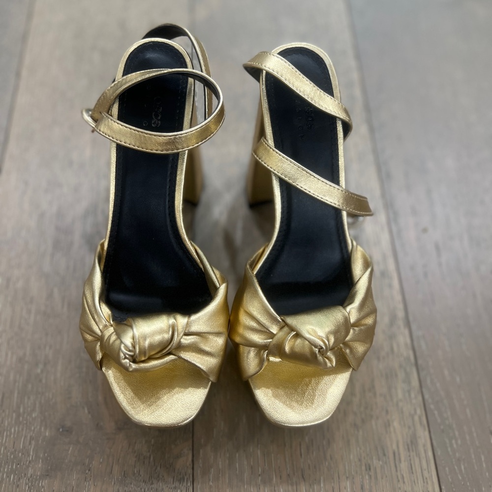 Gold Platform Heel
